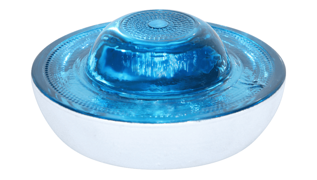 Glasbolreflector blauw Type lux 3 100mm