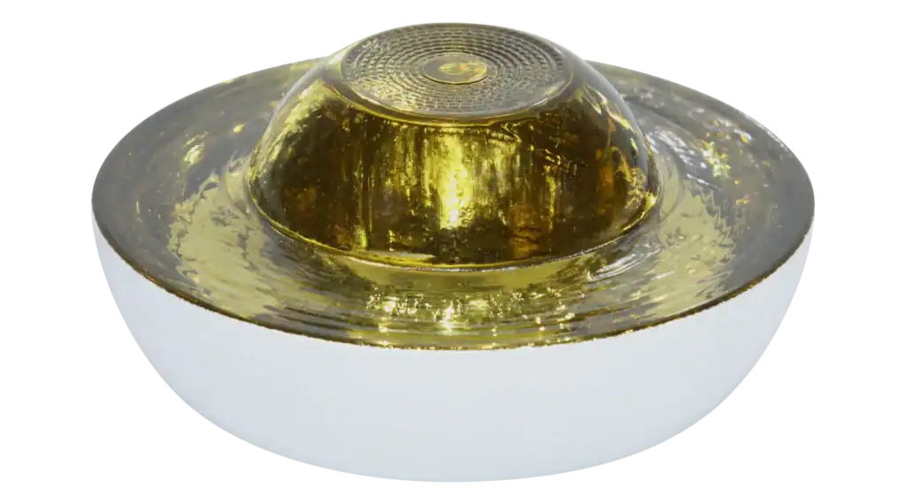 Amber glasbolreflector Type lux 3 100mm